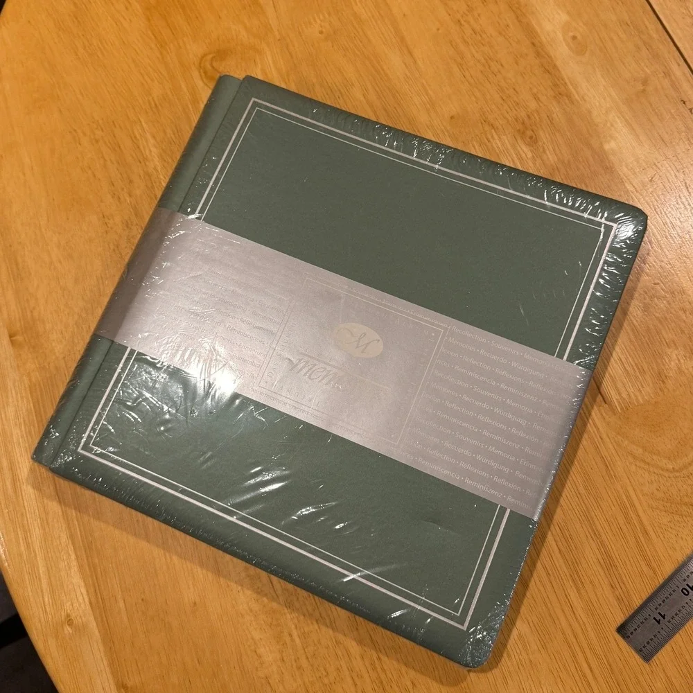 Creative Memories Triumph Album 12x12 Sage Green Scrapbook NEW White Pages